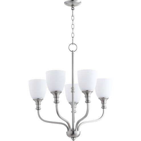 Richmond 5 Light 24 inch Satin Nickel Chandelier Ceiling Light in Satin Opal