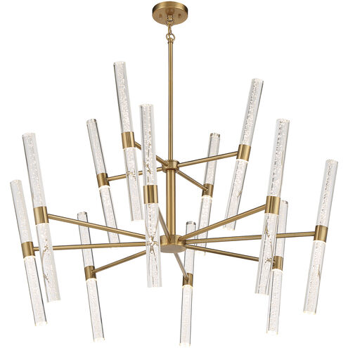 Arlon LED 44 inch Warm Brass Chandelier Ceiling Light