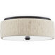 Tyrone 1 Light 14 inch Natural/Black Flush Mount Ceiling Light