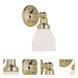 Classic 1 Light 5 inch Polished Brass Single Sconce Wall Light