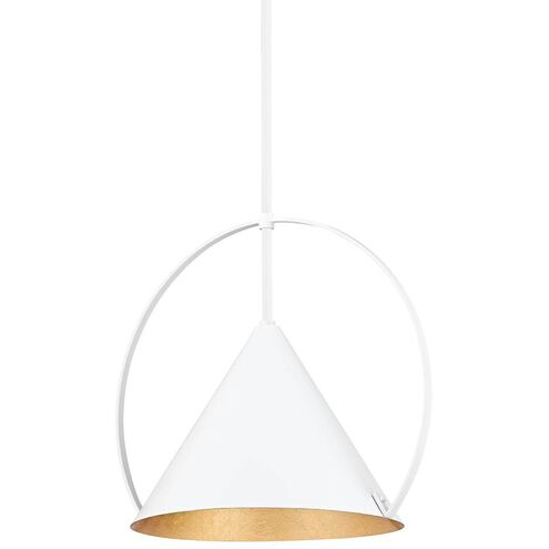 Mari 1 Light 18 inch Gold Leaf/Soft White Pendant Ceiling Light in Gold/White