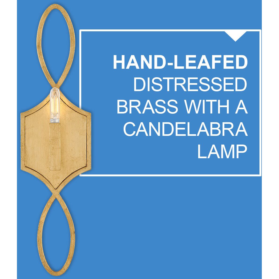 Leona 1 Light 5.75 inch Distressed Brass ADA Sconce Wall Light