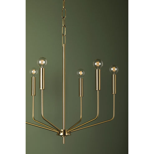 Bailey 6 Light 24 inch Aged Brass Chandelier Ceiling Light