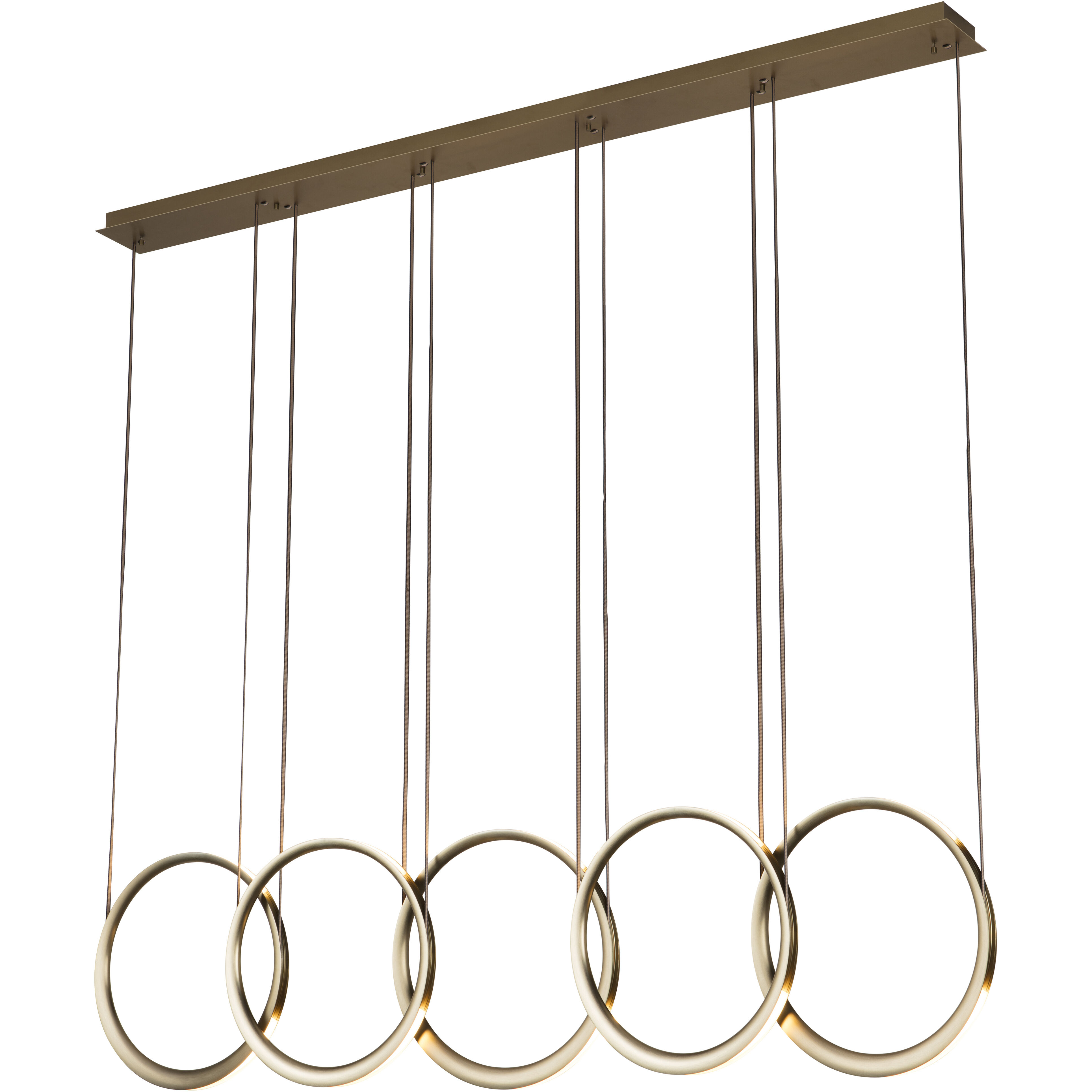 Eternal LED 5.9 inch Satin Antique Brass Multi-Pendant Ceiling Light