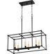 Olympus 6 Light 26 inch Noir Linear Pendant Ceiling Light