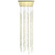 Constellation Andromeda LED 21.5 inch Satin Brass Chandelier Ceiling Light in 3000K, White Optical Acrylic, 10 FT. Cord