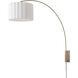 Scalloped 1 Light Weathered Brass Wall Mounted Arc Lamp Wall Light