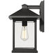 Portland 1 Light 15.75 inch Black Outdoor Wall Light