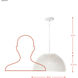 Urchin 1 Light 18 inch White Mini Pendant Ceiling Light