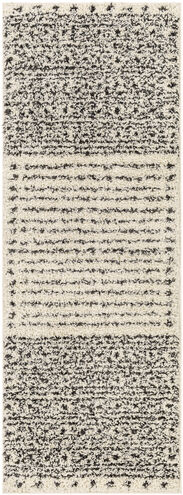 Beni Shag 87 X 31 inch Black Rug in 2.5 x 8, Runner