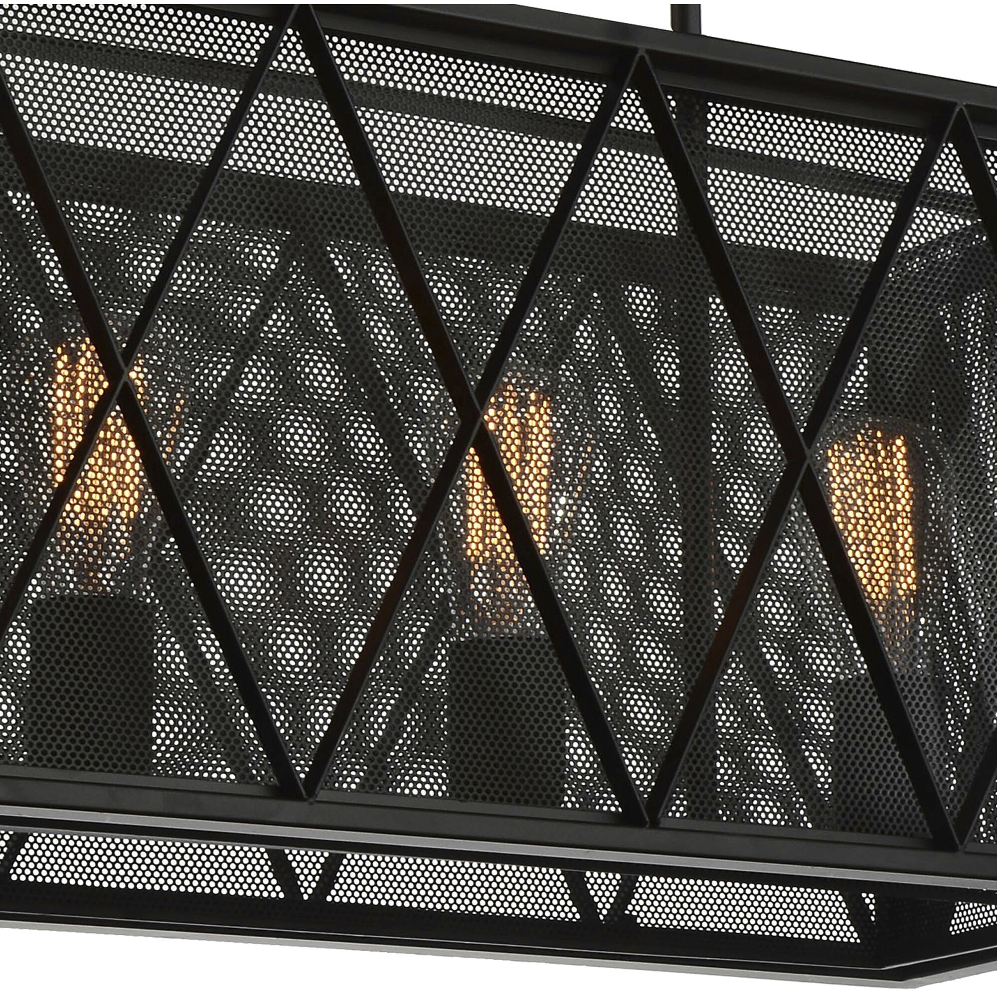 Tapedia 4 Light 28 inch Black Island/Pool Table Light Ceiling Light