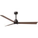 Atlas Alessandra - LK 56 inch Textured Bronze with Walnut Tone Blades Ceiling Fan