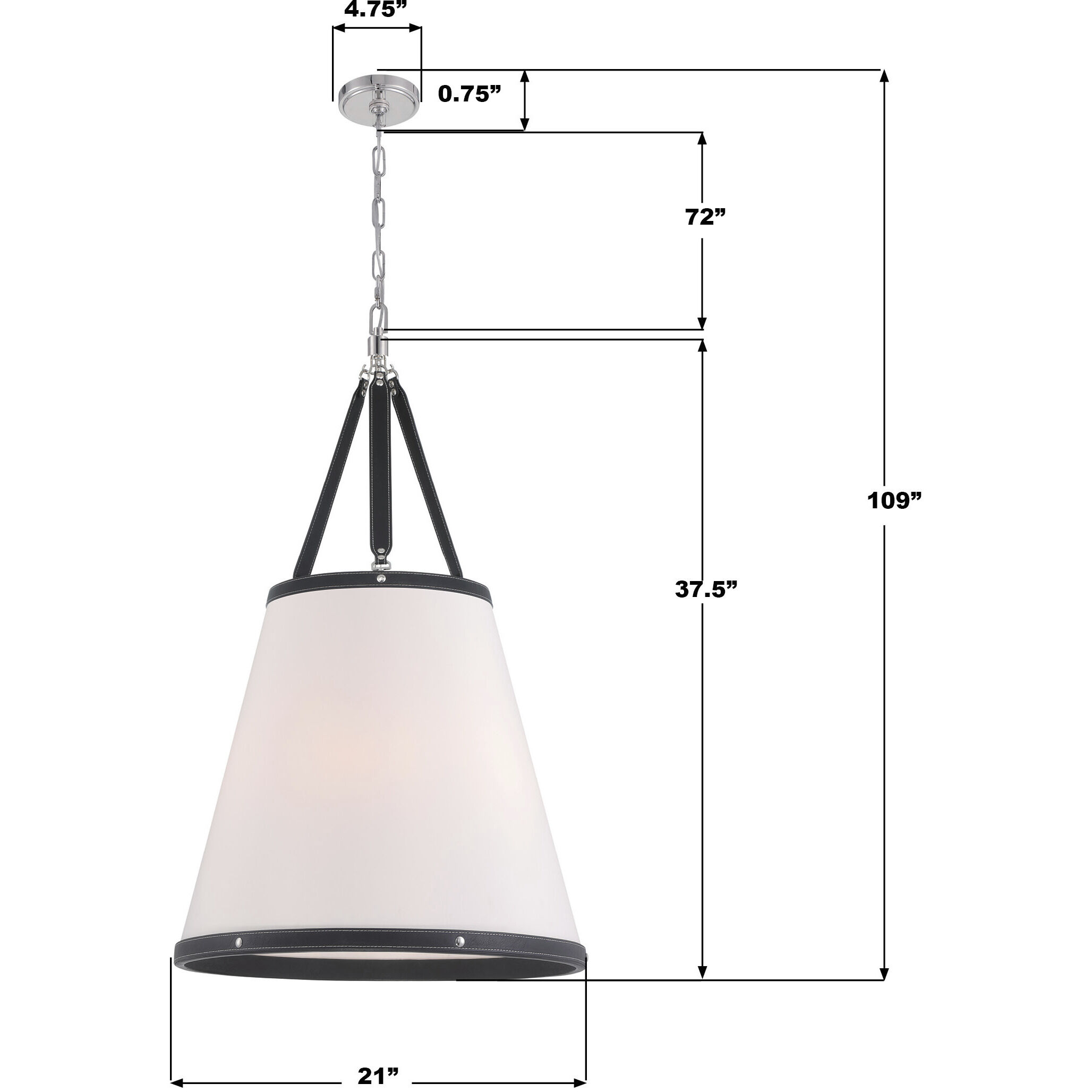 Callahan 6 Light 21 inch Polished Nickel Pendant Ceiling Light