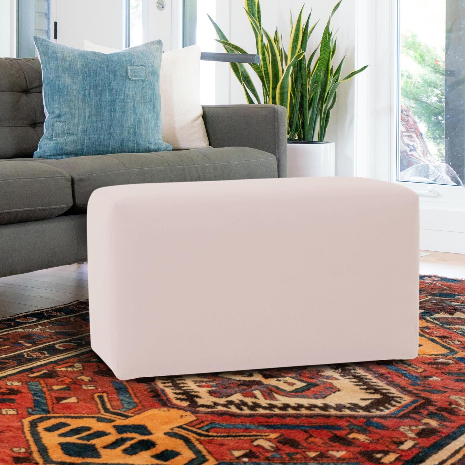 Universal Seascape Sand Outdoor Bench with Slipcover