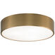 Snare 3 Light 16 inch Aged Gold Brass Flush Mount Ceiling Light