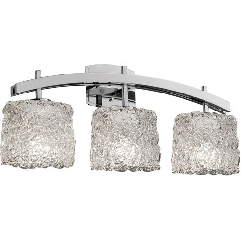 Veneto Luce 3 Light 25.5 inch Polished Chrome Bath Bar Wall Light in Lace (Veneto Luce), Oval, Incandescent