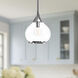 Alora Mood Hazel 1 Light 10.13 inch Chrome Pendant Ceiling Light in Clear Glass