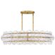 Rene 8 Light 45 inch Distressed Brass Chandelier Ceiling Light
