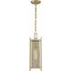 Jacobs 1 Light 5.75 inch Serene Brass Outdoor Hanging Lantern
