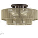 Acordia 4 Light 21 inch English Bronze Semi Flush Mount Ceiling Light, Extra Large