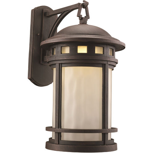 Boardwalk 1 Light 24 inch Rust Outdoor Postmount Lantern