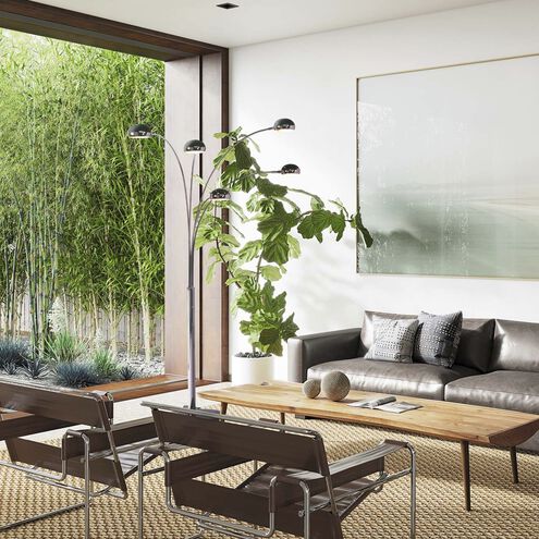 Mushroom 85 inch 40.00 watt Black Nickel Arc Floor Lamp Portable Light