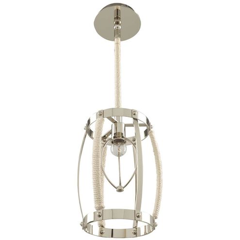 Bradbury 1 Light 9 inch Polished Nickel Mini Pendant Ceiling Light