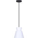 Arbella 1 Light 7.75 inch Black/White Pendant Ceiling Light