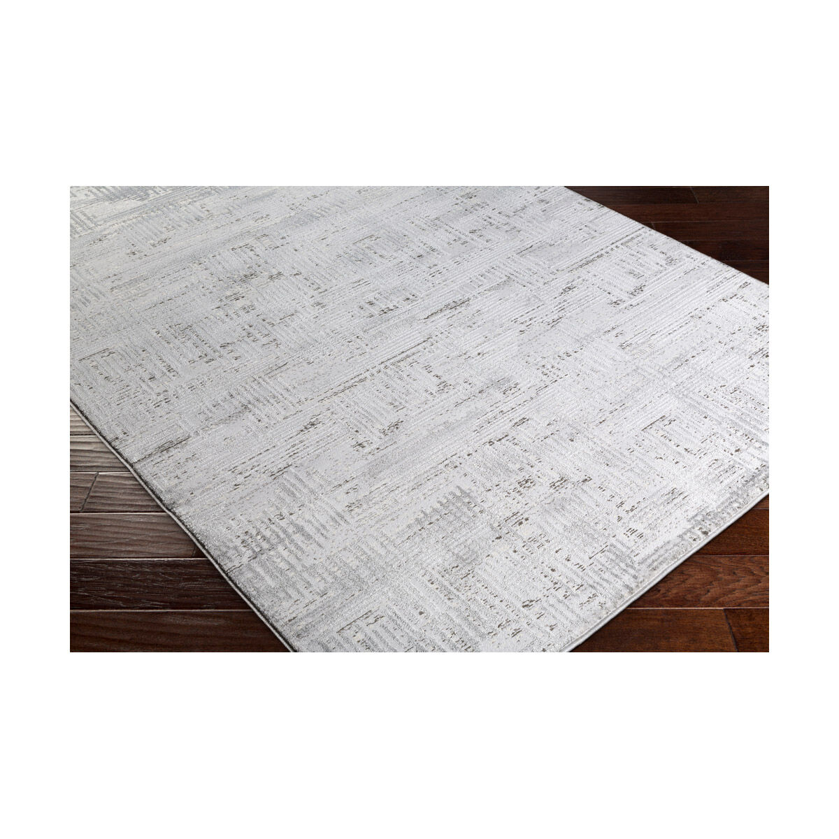 Amadeo 87 X 63 inch Light Gray/Cream/Medium Gray/Dark Brown Rugs, Polypropylene and Polyester