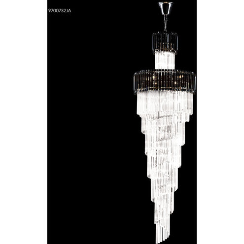 Contemporary Europa Silver Large Entry Crystal Chandelier Ceiling Light
