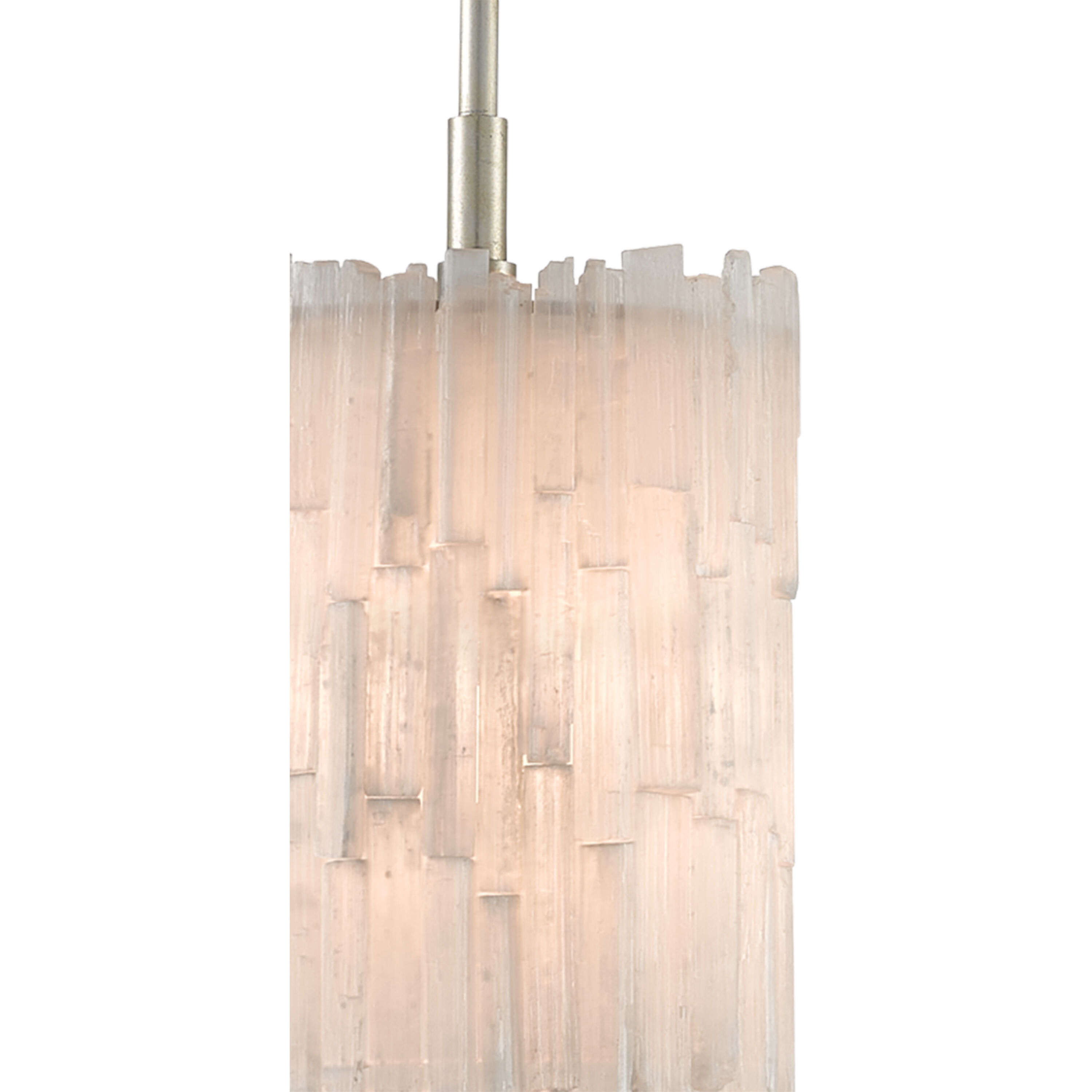 Moonstone 1 Light 8 inch Natural/Chinois Silver Leaf Pendant Ceiling Light, Aviva Stanoff Collection