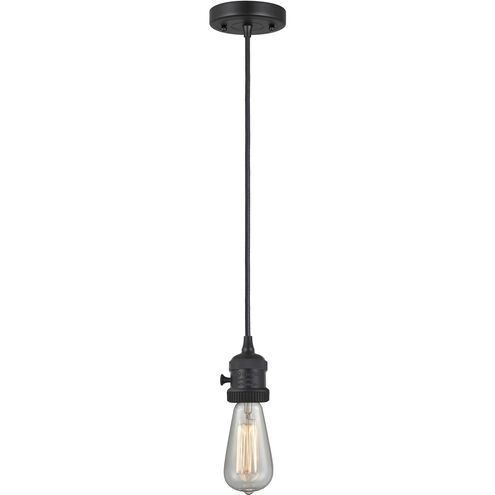 Franklin Restoration Bullet 1 Light 7 inch Matte Black Mini Pendant Ceiling Light in Incandescent, Seedy
