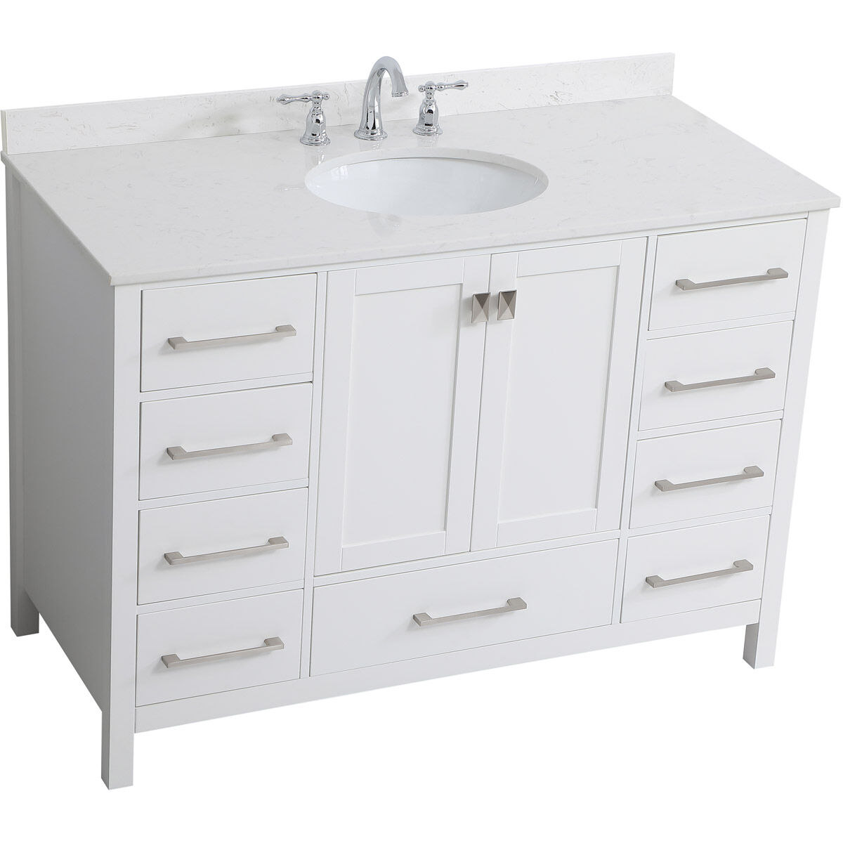 Irene 48 X 22 X 34 inch White Vanity Sink Set
