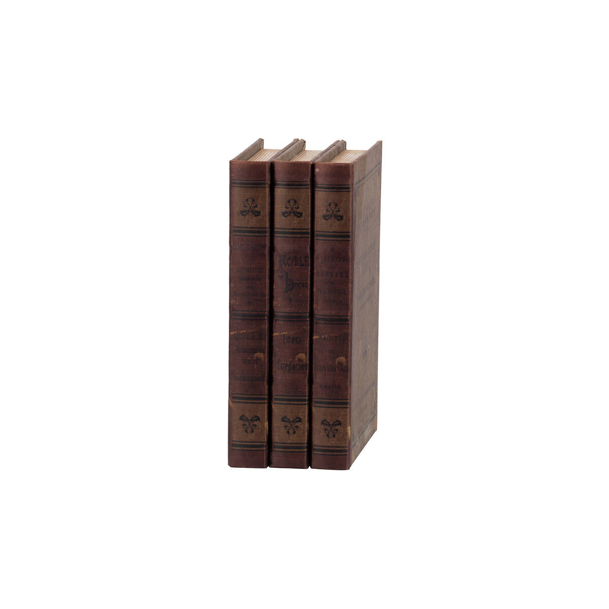 Anita 5.5 X 1.5 inch Brown Book Box, Set of 4