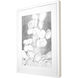 Spring Cascade / Spring Tumble White and Gray and Metallic Framed Art