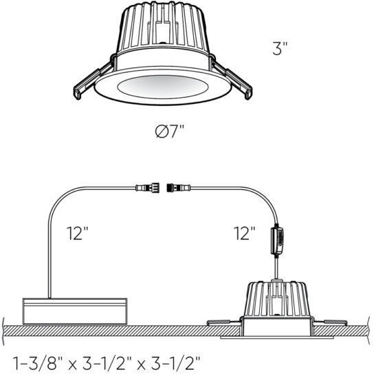 RGR Satin Nickel Regressed in Color Temperature Changing, Gimbal Down Light