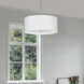 Helena 4 Light 22 inch Polished Chrome with White Pendant Ceiling Light