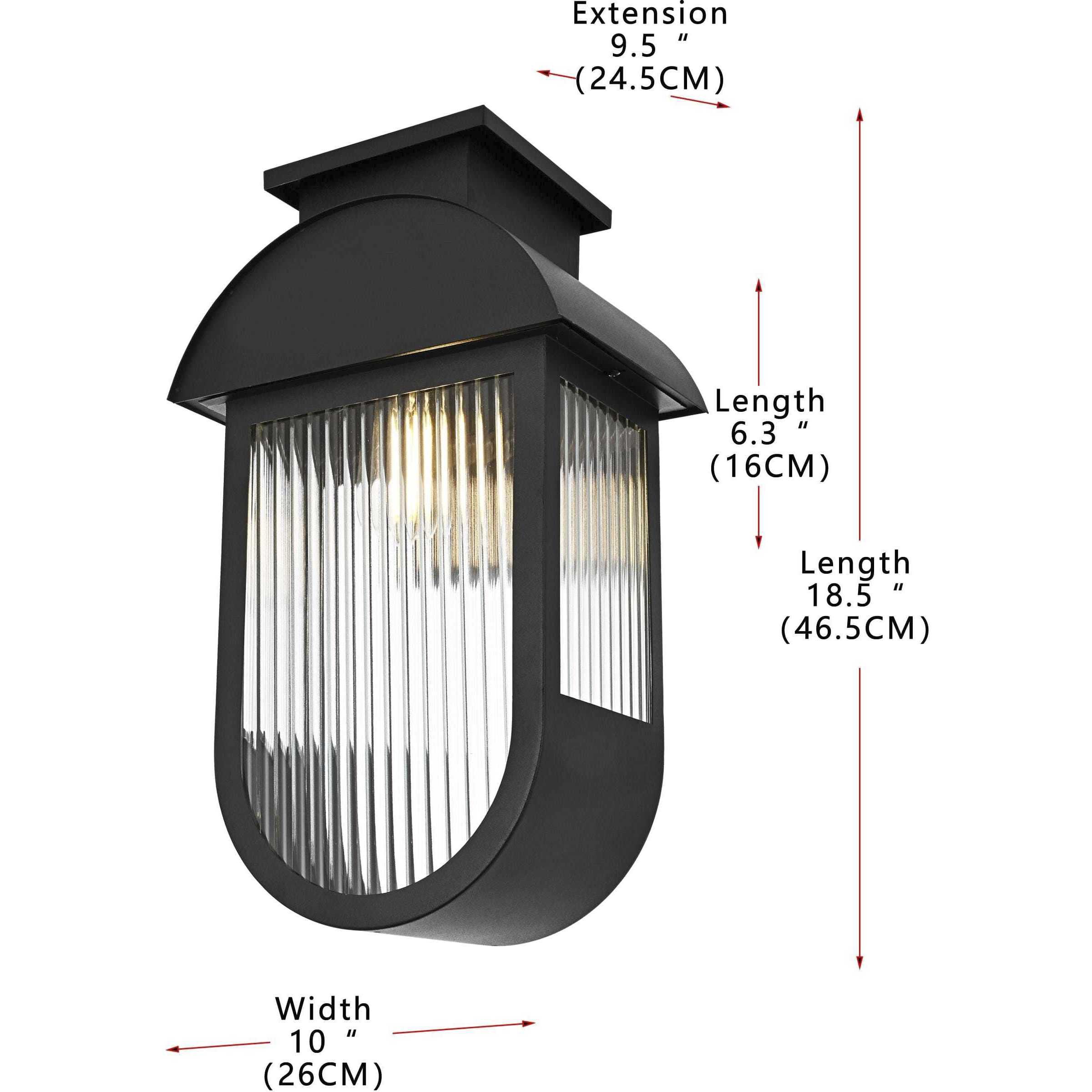 Albert 1 Light 18.5 inch Black Outdoor Wall Sconce