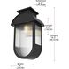 Albert 1 Light 18.5 inch Black Outdoor Wall Sconce