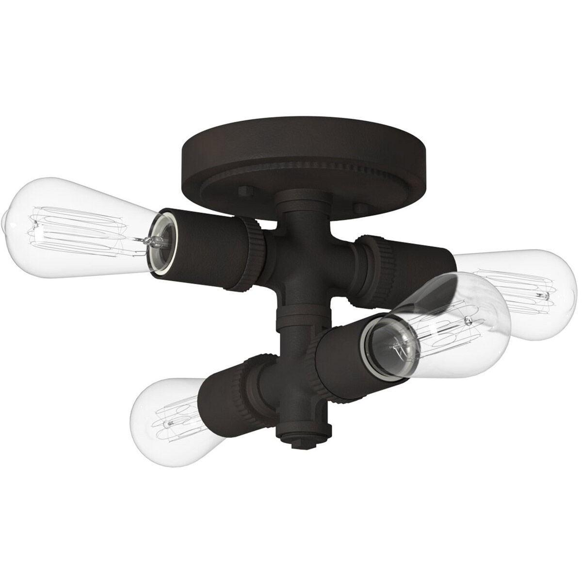 Wymer 4 Light 6.26 inch Matte Bronze Flush Mount Ceiling Light