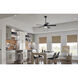 Starkk 52 inch Satin Black with Silver Blades Ceiling Fan