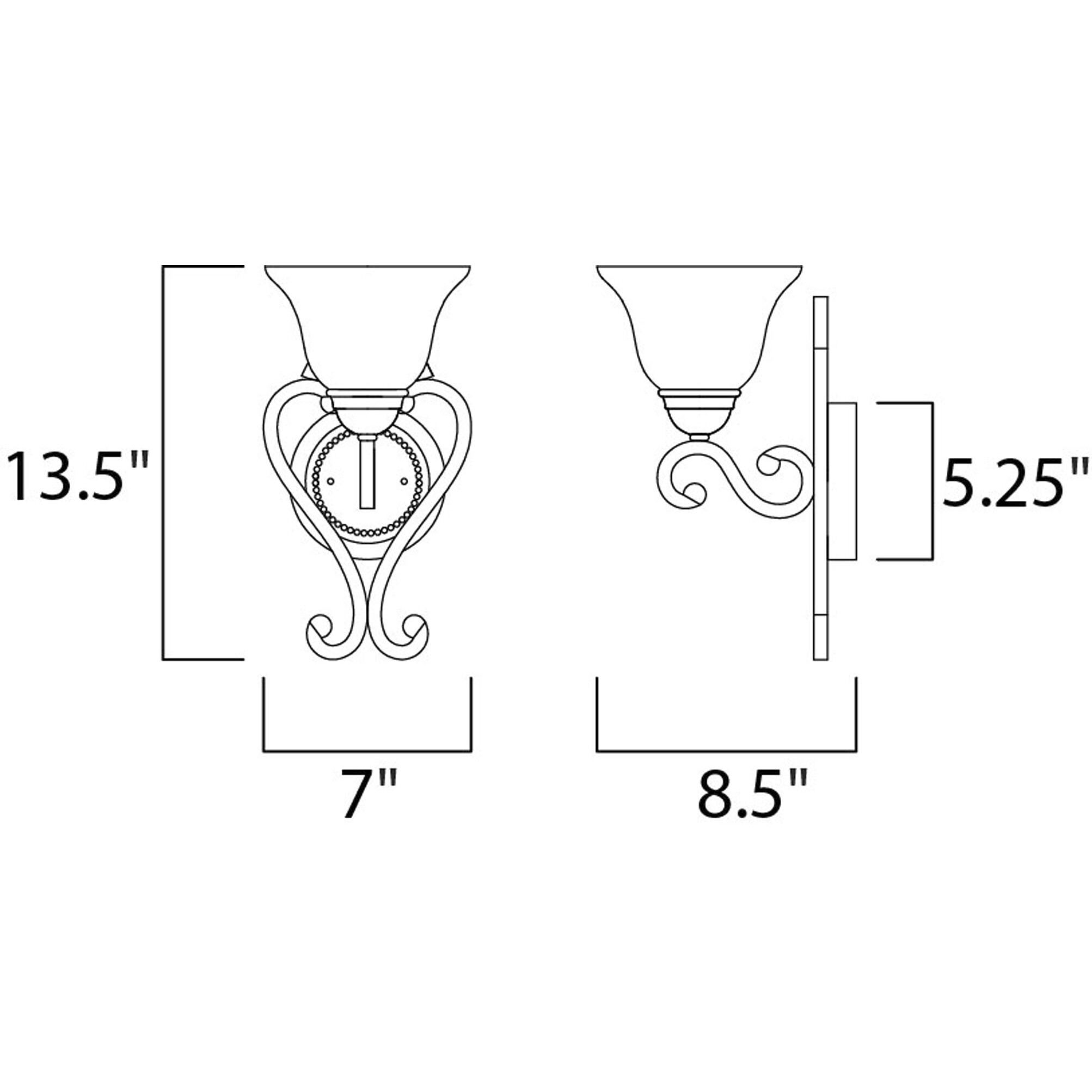 Manor 1 Light 7 inch Oil Rubbed Bronze Wall Sconce Wall Light