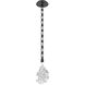 Blossom LED 6 inch Matte Black Pendant Ceiling Light in 3000K LED, Rectangular Chain