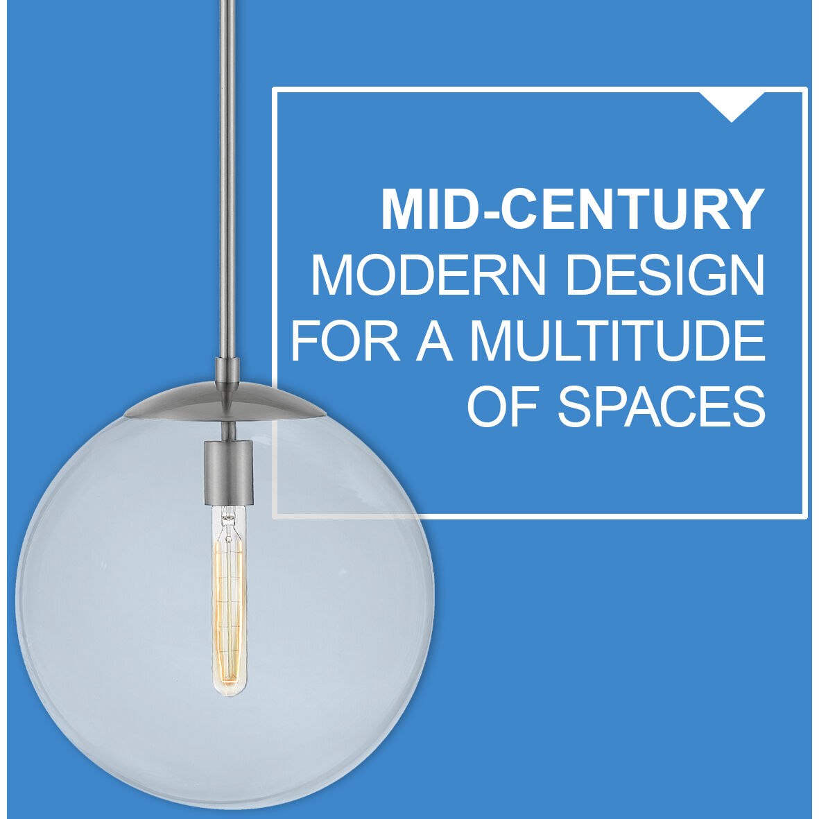 Warby 1 Light 13.5 inch Polished Antique Nickel Indoor Chandelier Ceiling Light in Clear