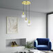 Downtown 3 Light 16 inch Satin Brass Multi Pendant Ceiling Light, Sphere
