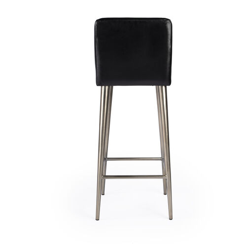 Maxwell Leather 32" Bar Stool in Black