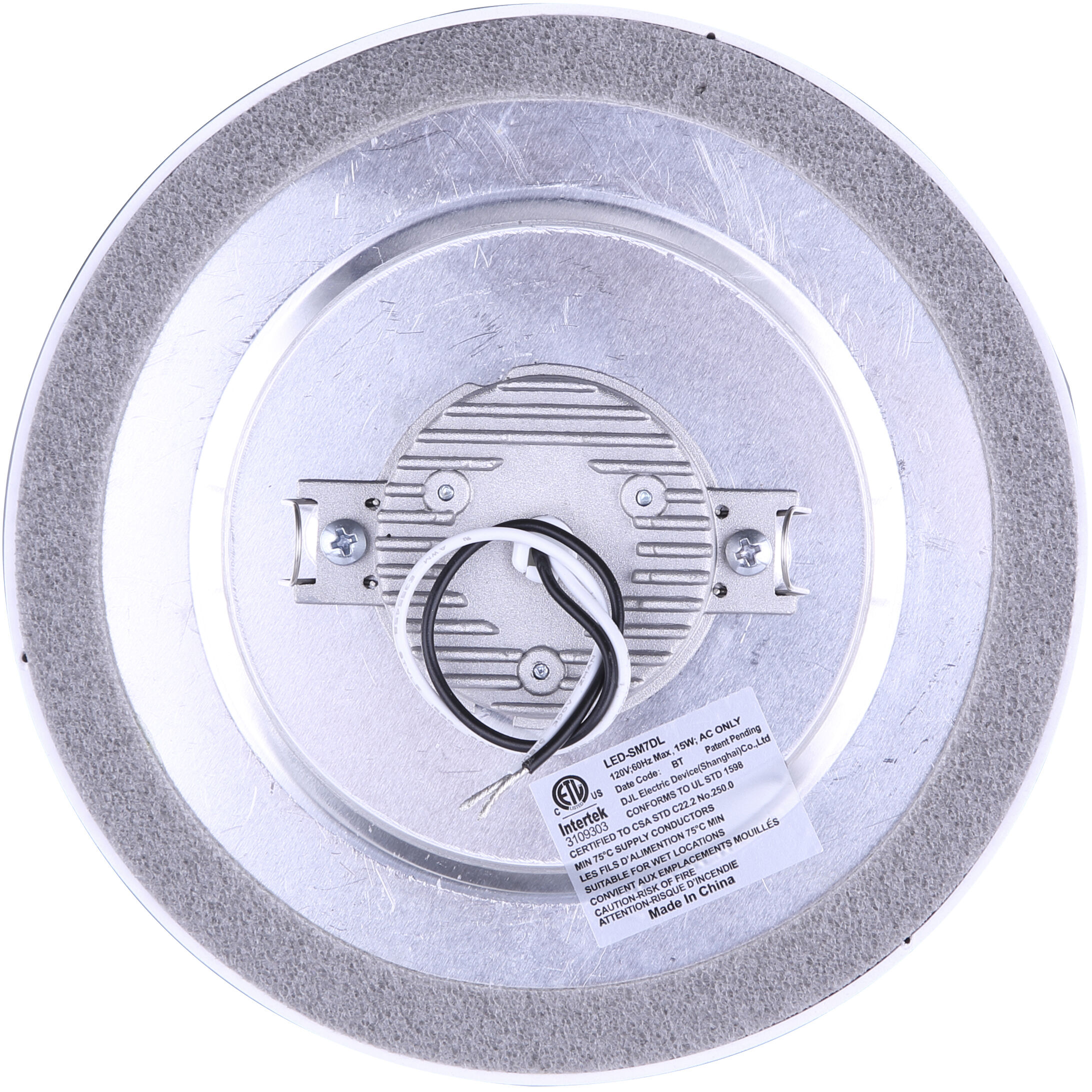 Madison LED 7 inch Brushed Nickel Disc Light, Low Profile