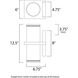 Lightray 2 Light 12.5 inch Brushed Aluminum Outdoor Wall Mount