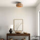 Cambria 1 Light 14 inch Matte Black Flush Mount Ceiling Light, Medium