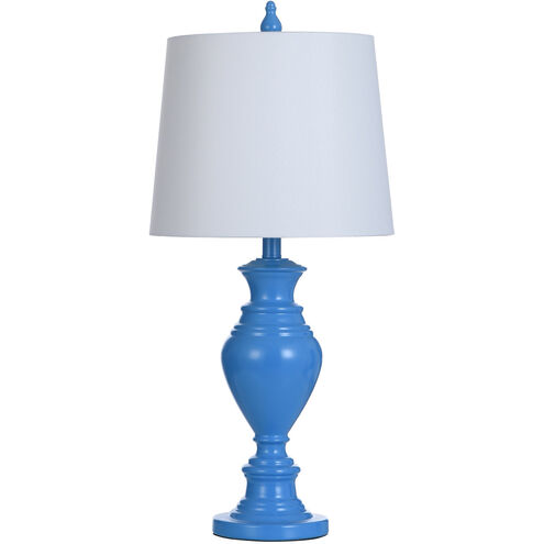 Cameron 28 inch 100.00 watt Bright Marlin Blue Table Lamp Portable Light